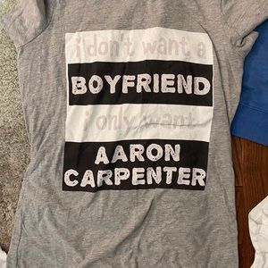 Gray Aaron Carpenter Boyfriend Shirt